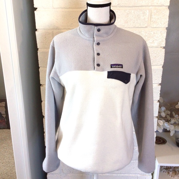 Patagonia Jackets & Blazers - PATAGONIA Synchilla Snap-T Pullover Gray White